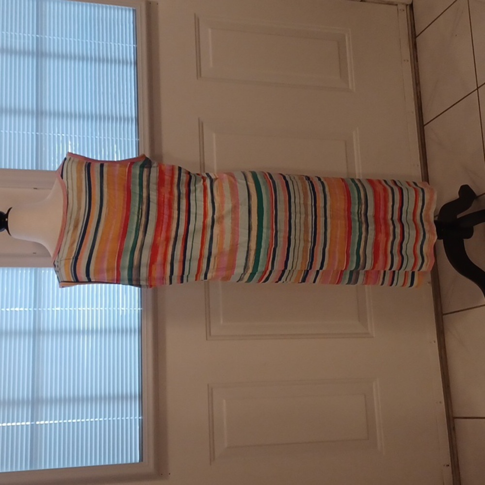 4/$60 Tribal Multicolour Striped Sleeveless Dress - Size 1X (US16) - Picture 5 of 7